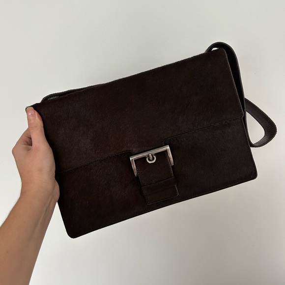 Prada vintage archive brown pony hair shoulder bag - Picture 4 of 10